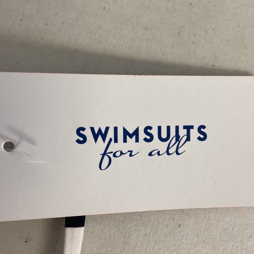 NWT Swim Suits For All  Women Size 22 Black & White Halter Tankini - Picture 5 of 7